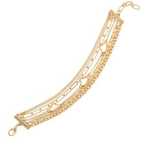 Multi Chain Clover Metal Bracelet